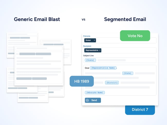 Generic V segmented Emails Infographic